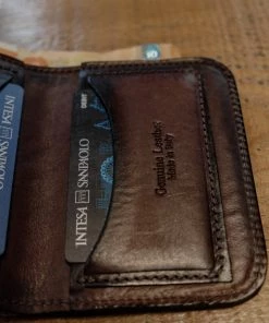 Alberto Luti - Bi-Fold Wallet In Dark Brown Leather New 9 Alberto Luti - Bi-Fold Wallet In Dark Brown Leather New