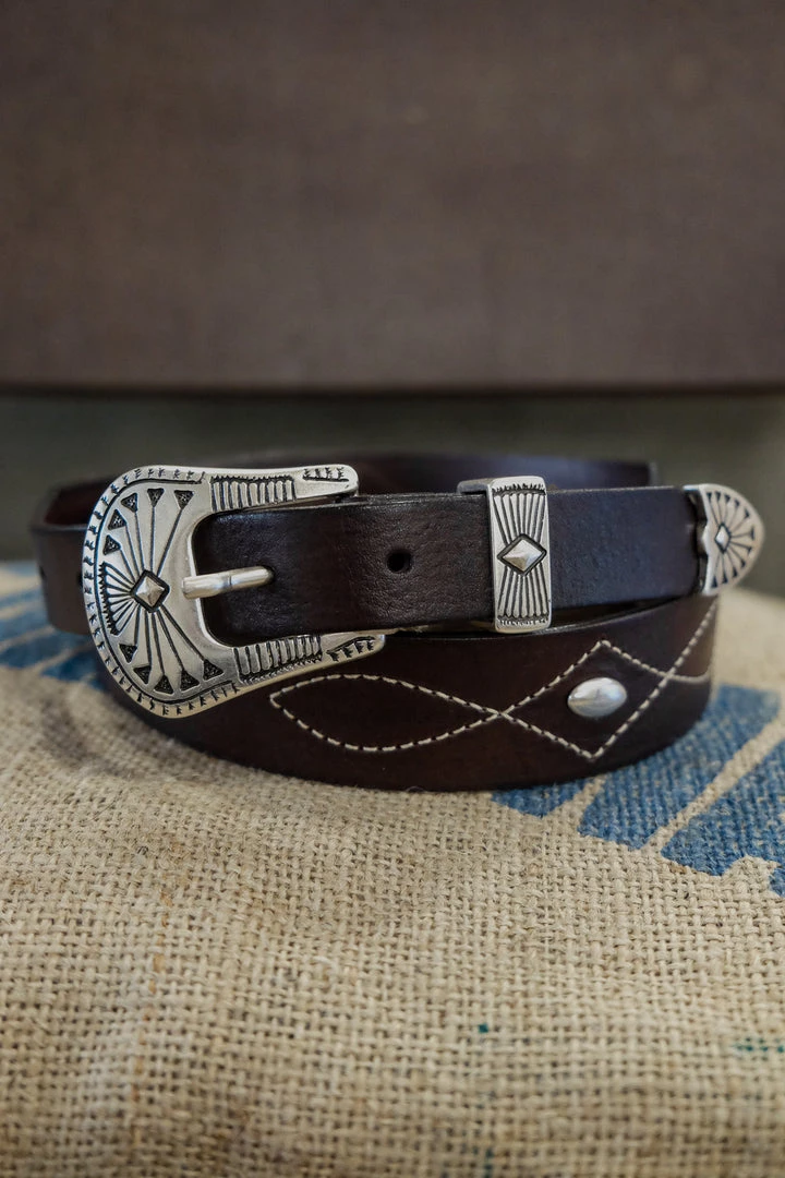 New Alberto Luti - Type 951/35 Leather Belt In Dark Brown 3 New Alberto Luti - Type 951/35 Leather Belt In Dark Brown