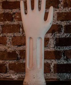 Antiques Industrial White Ceramic Hand / Glove Mold