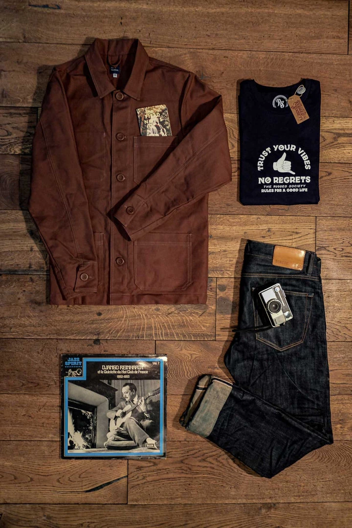 Outerwear&jackets Bleu Blaton - French Work Jacket In Brown 8 Outerwear&jackets Bleu Blaton - French Work Jacket In Brown