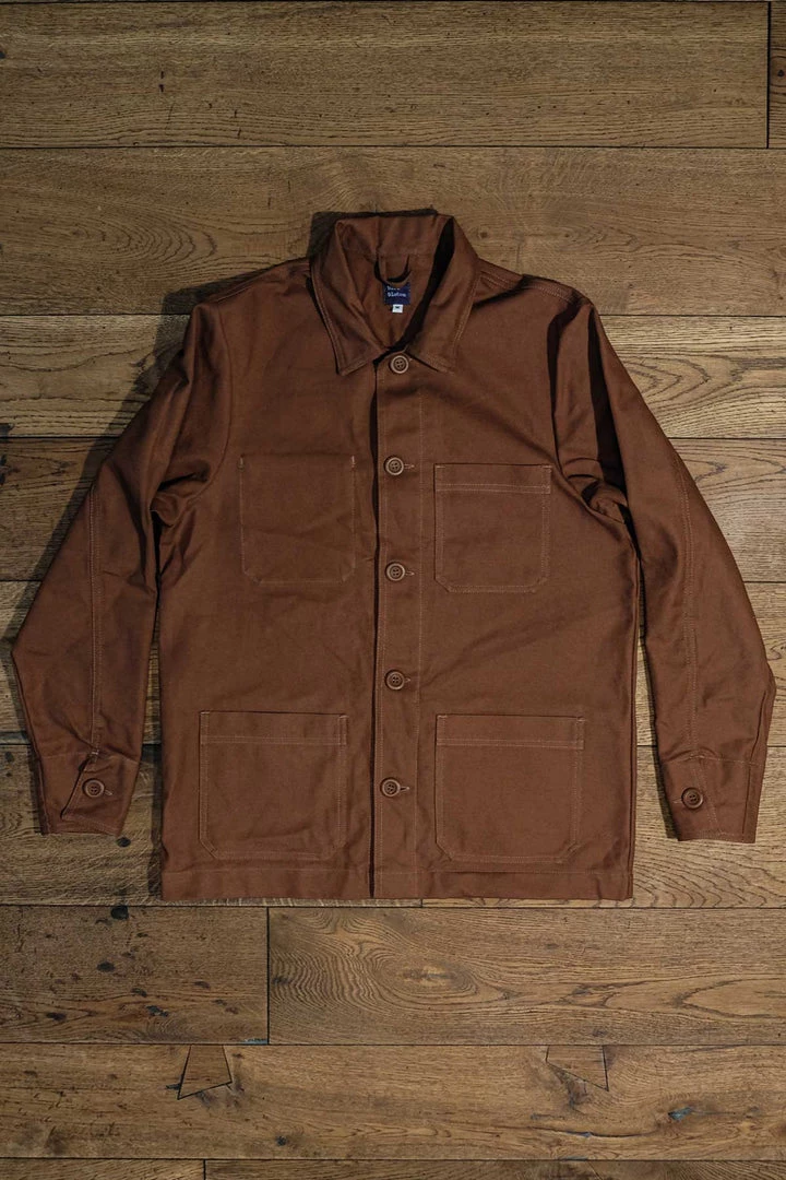 Outerwear&jackets Bleu Blaton - French Work Jacket In Brown 4 Outerwear&jackets Bleu Blaton - French Work Jacket In Brown