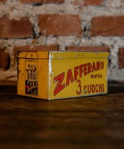 Antiques 1930/40's Zafferano 3 Cuochi Tin Box 9 Antiques 1930/40's Zafferano 3 Cuochi Tin Box